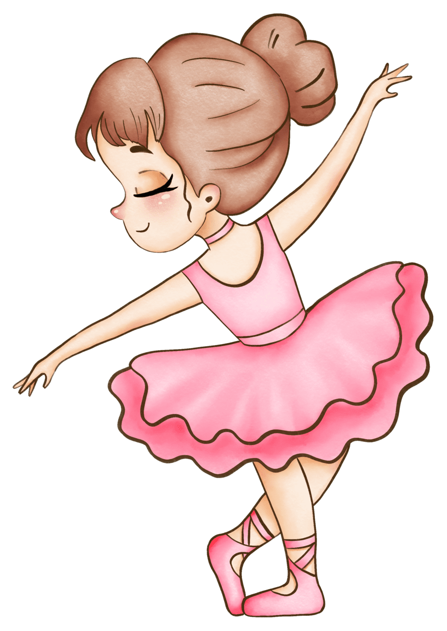 Ballerina pin page clipart background 4