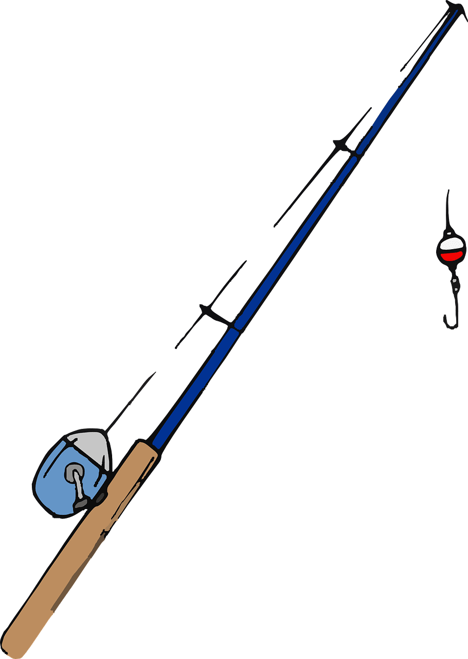 Fishing pole rod vector graphic clipart 2