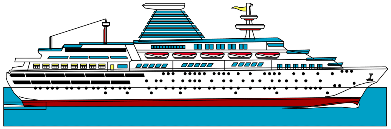 Cruise ship vector clipart images 7