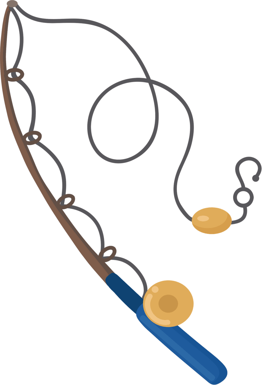 Fishing pole rod vector clipart images 7