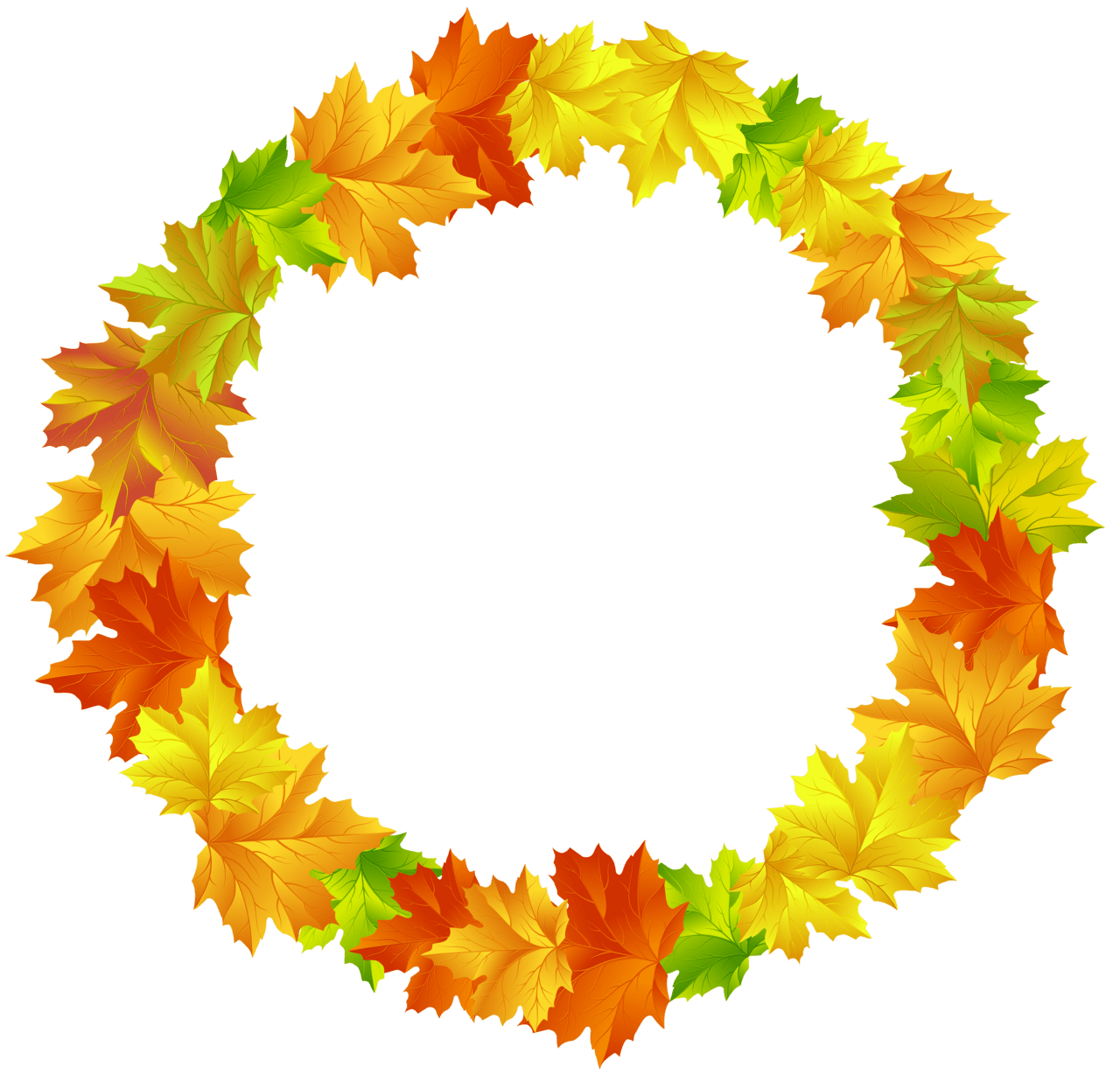 Fall border leaves round frame clipart image high quality images and