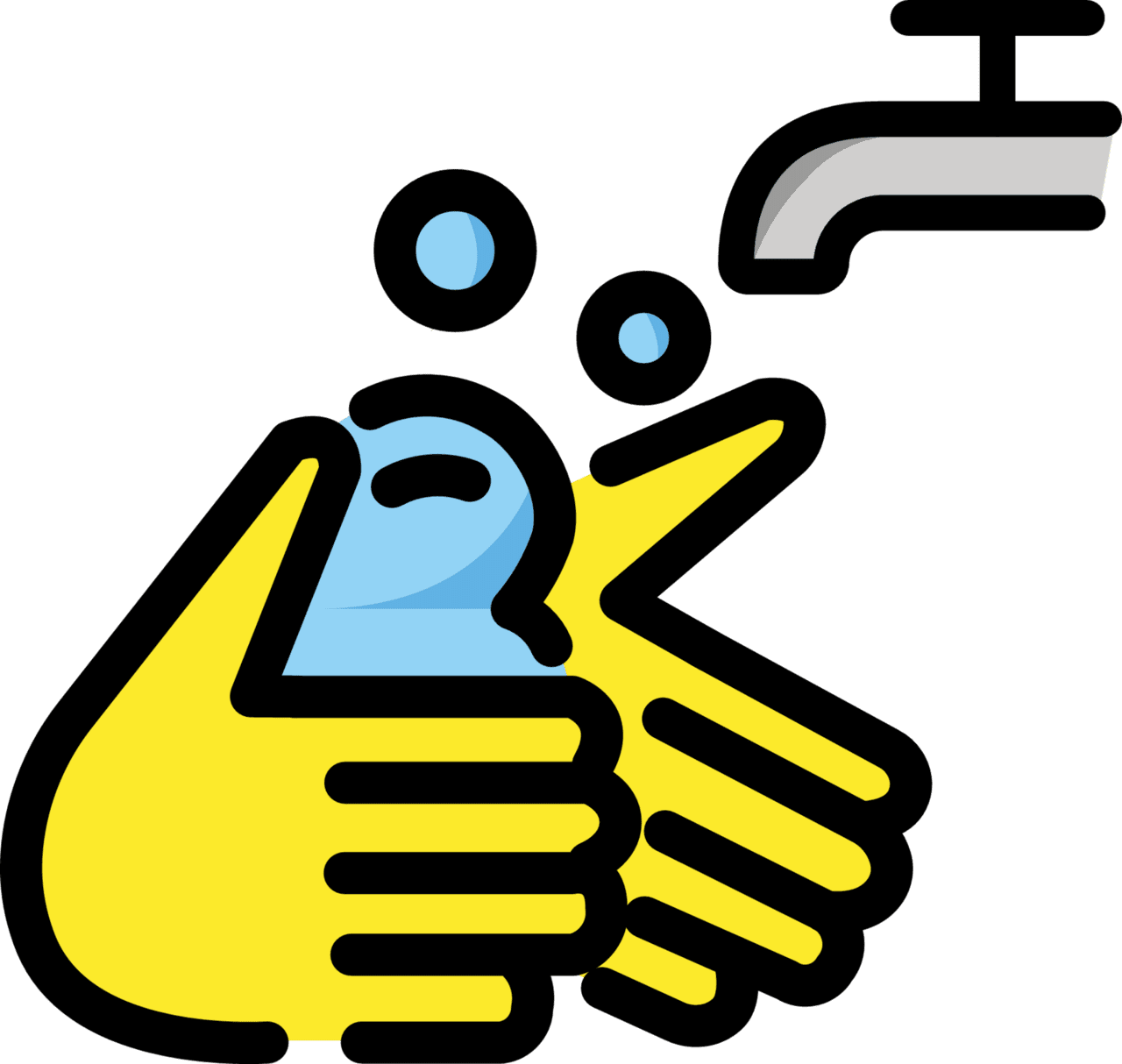 Washing hands wash emoji for clipart background