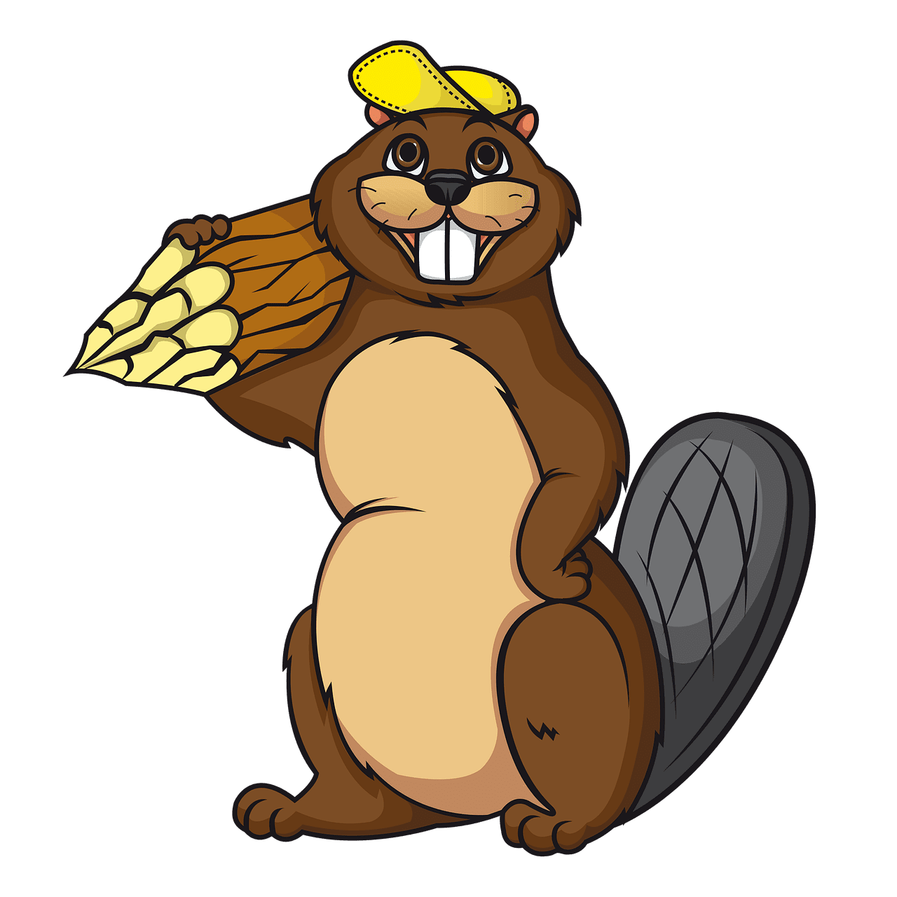 Beaver rodent log image clipart