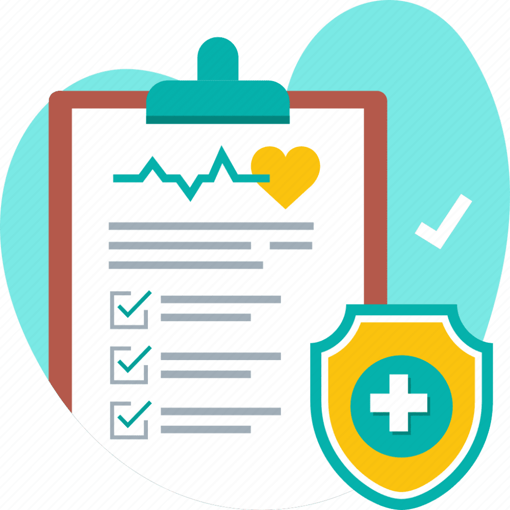 Checklist health surance medical care policy der clipart photo