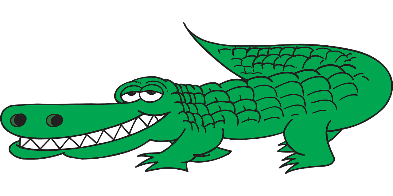 Alli gator view side vector graphic clipart