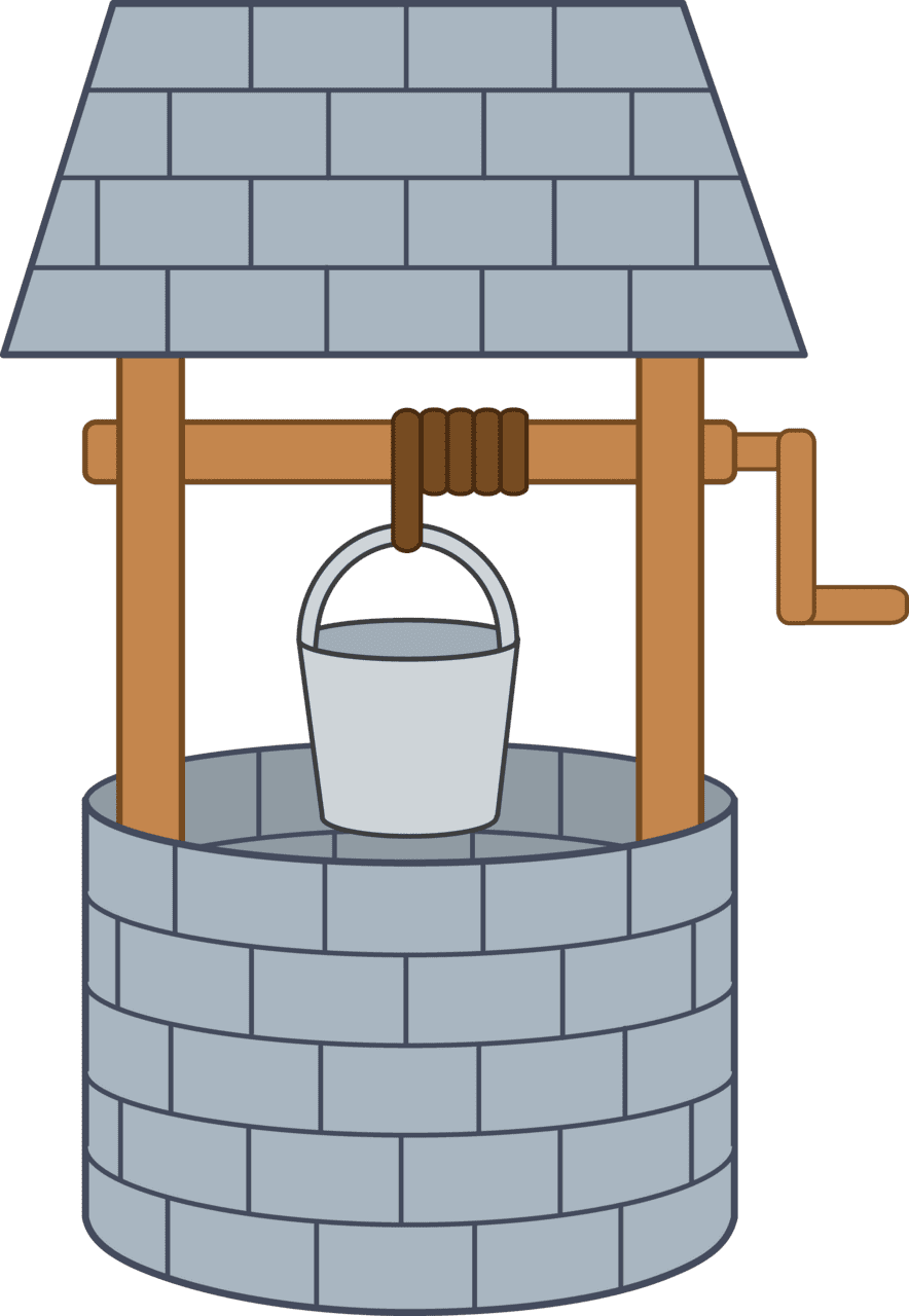 Blocks wishing wells clipart logo