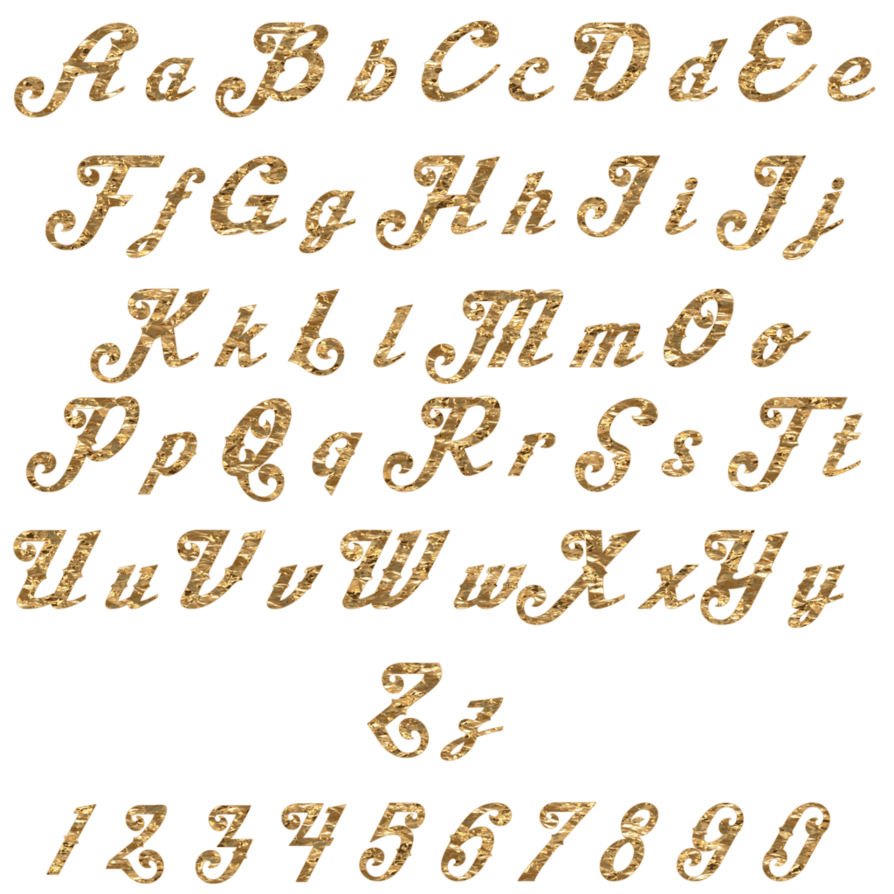 Alphabet goldfoil alphaset by victorian lady deviantart clipart free