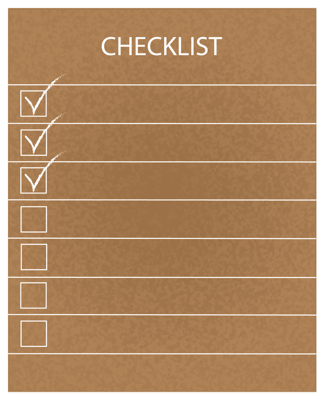 Brown checklist clipart image