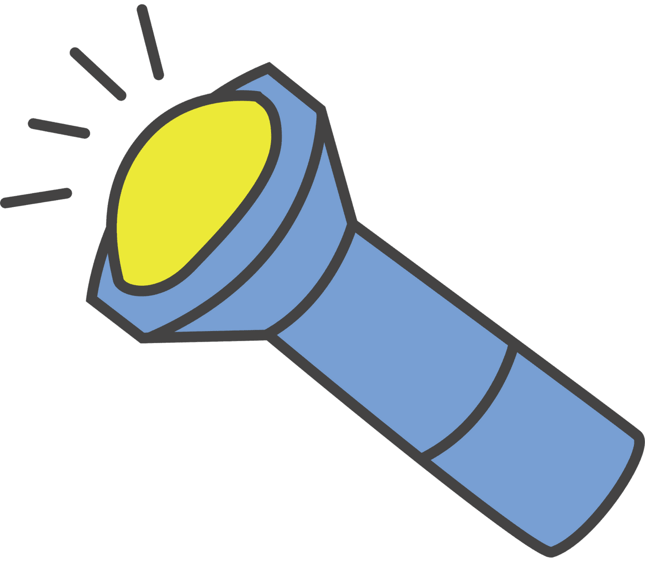 Flashlight torchlight vector clipart images