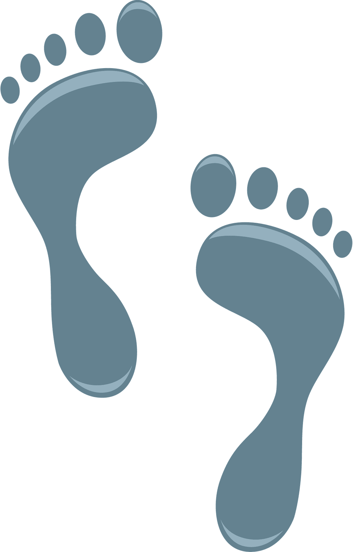 Footprint feet vector clipart images 2