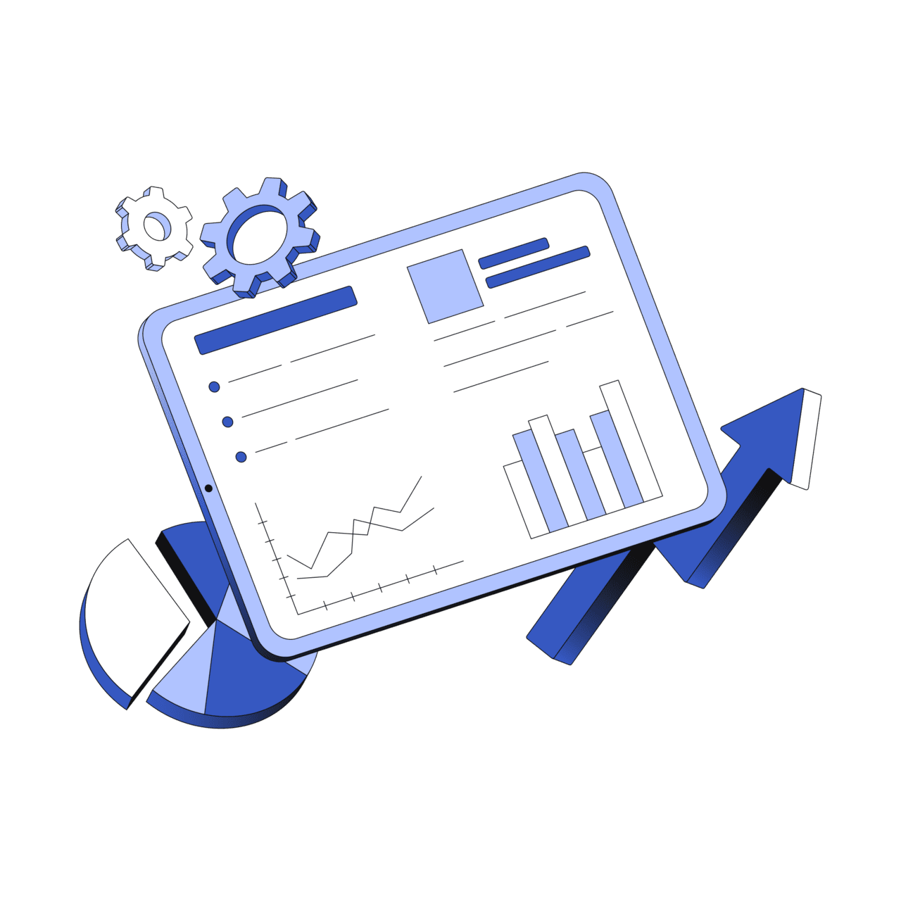 Technology analytics clipart transparent