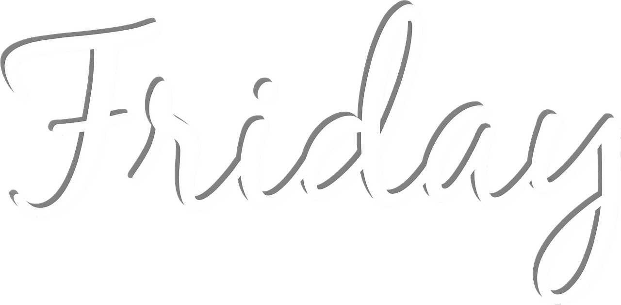 Friday lettering vector clipart images