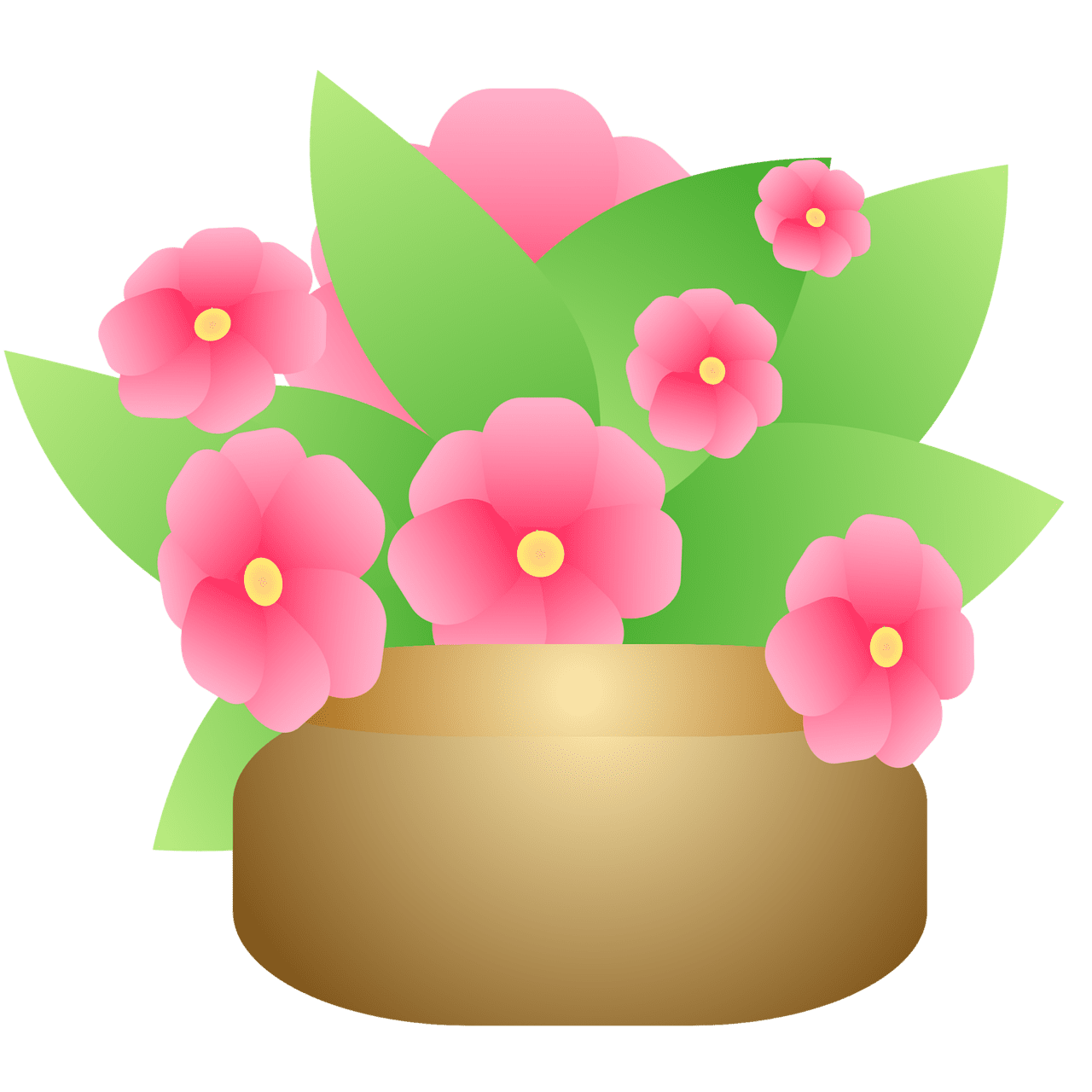 Flower pot decoration nature image clipart