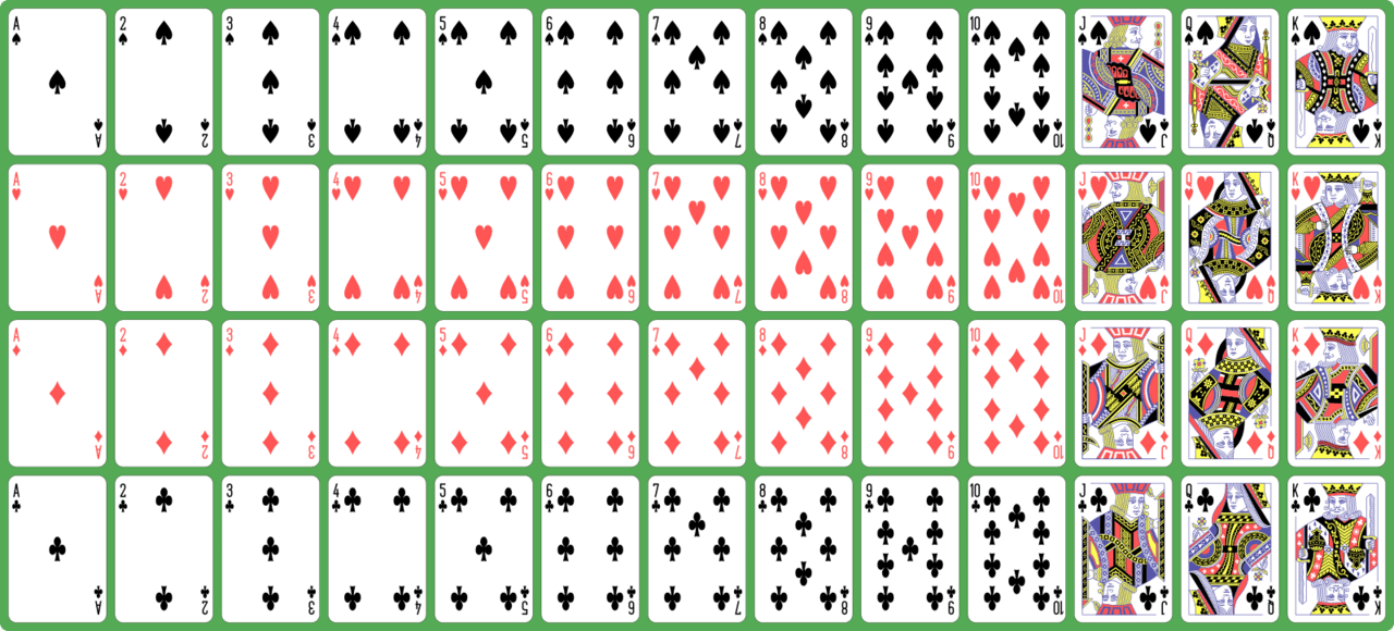 Deck of cards english pattern playing wikimedia mons clipart transparent