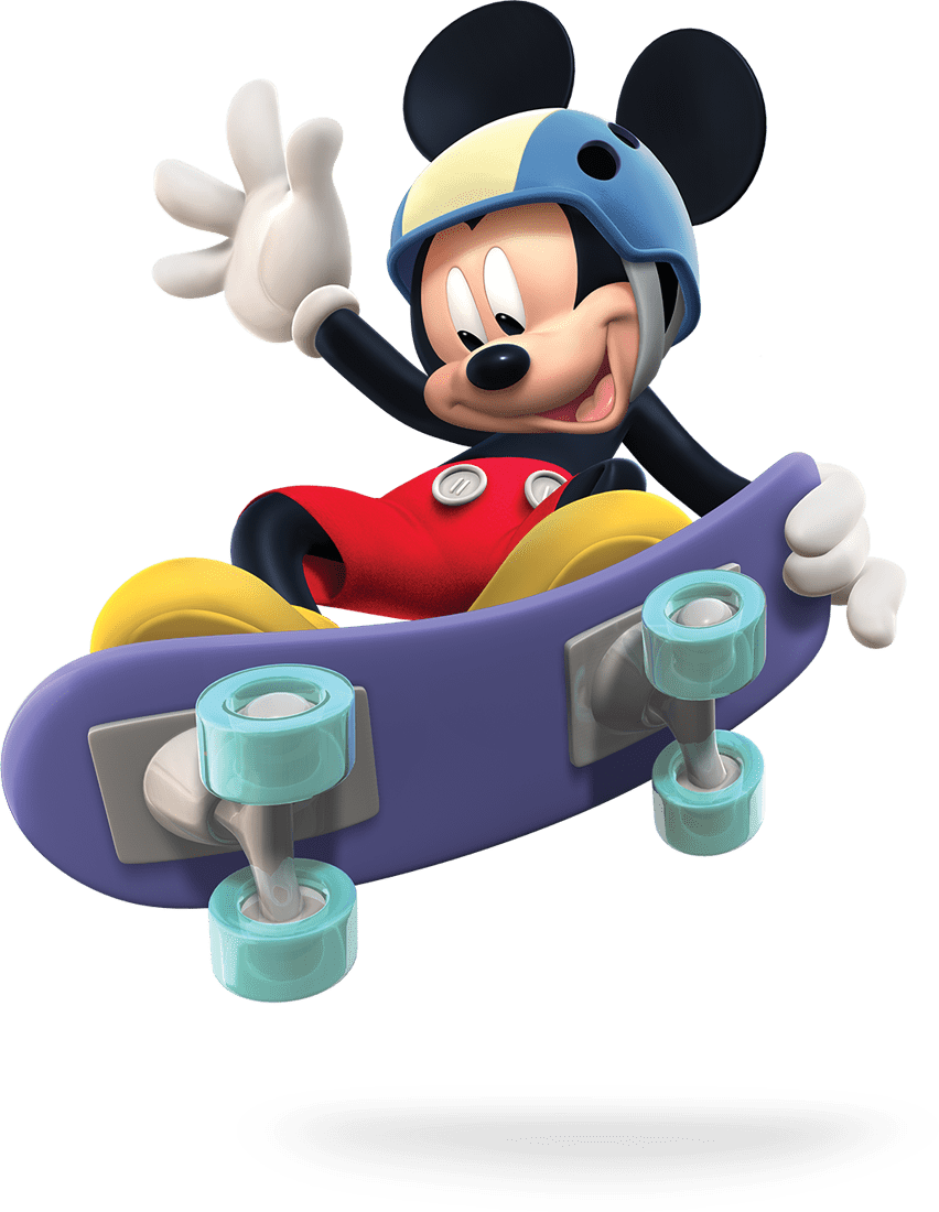 Skateboard mickey mouse friends official disney site clipart image