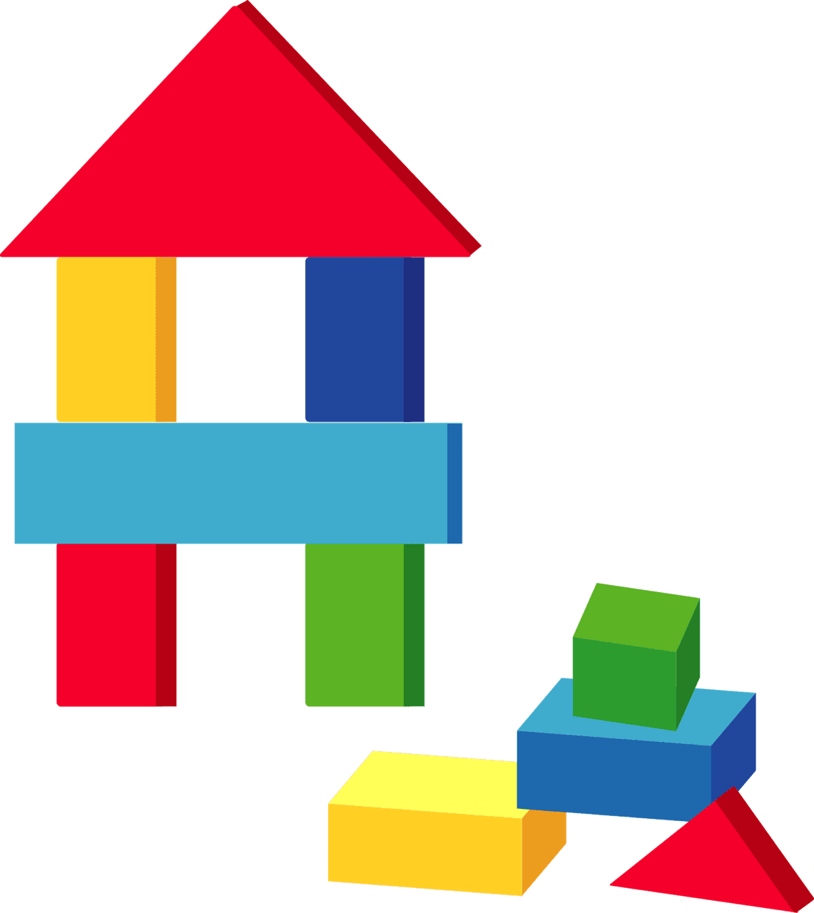 Toy blocks vector clipart images