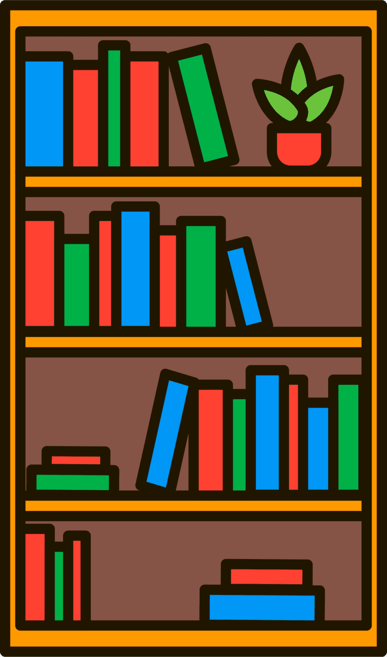 Bookshelf clipart images