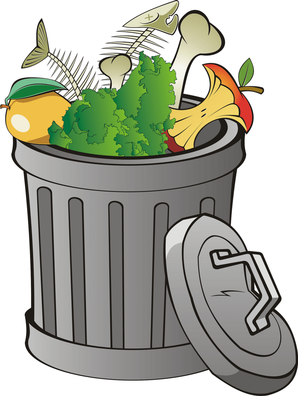 Trash can vector clipart images