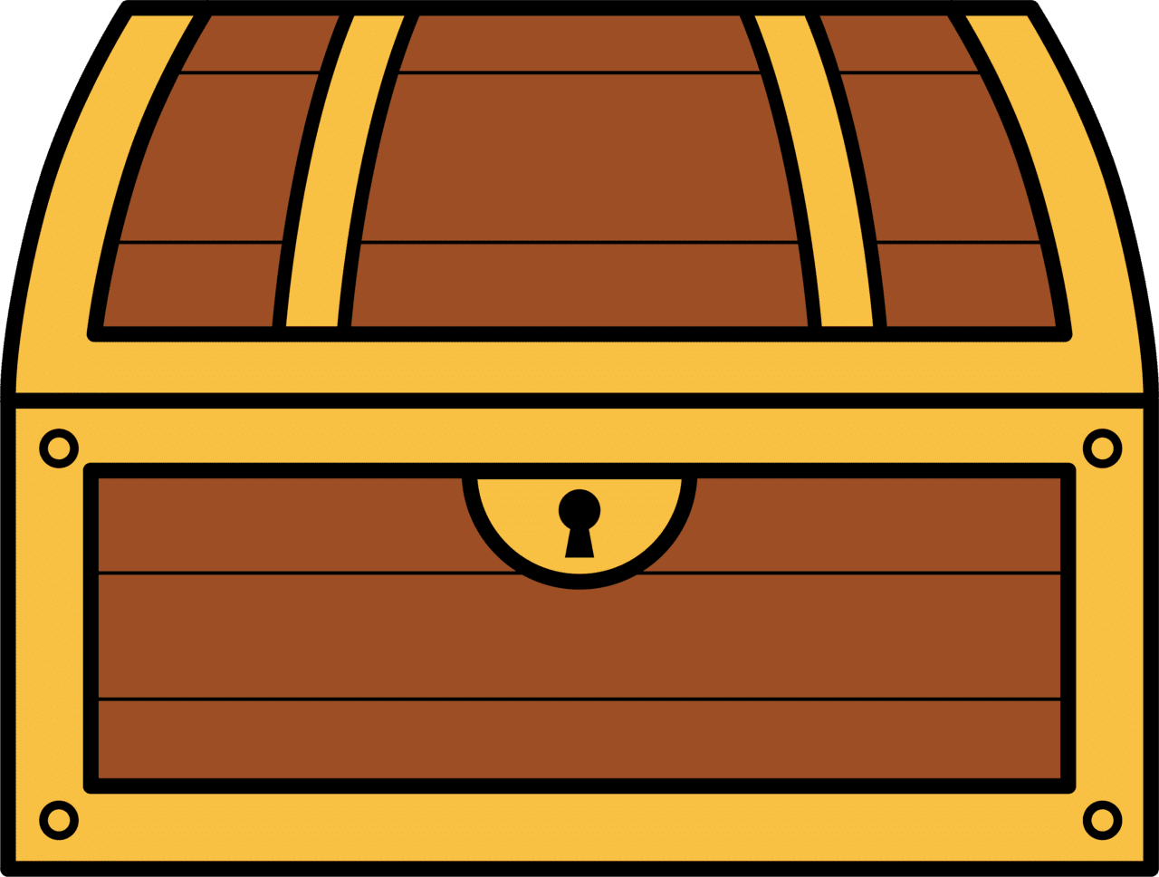 Treasure chest pin page clipart background