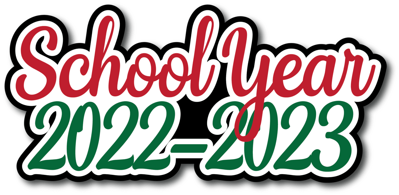 Class of 2023 school year scrapbook page title sticker clipart logo