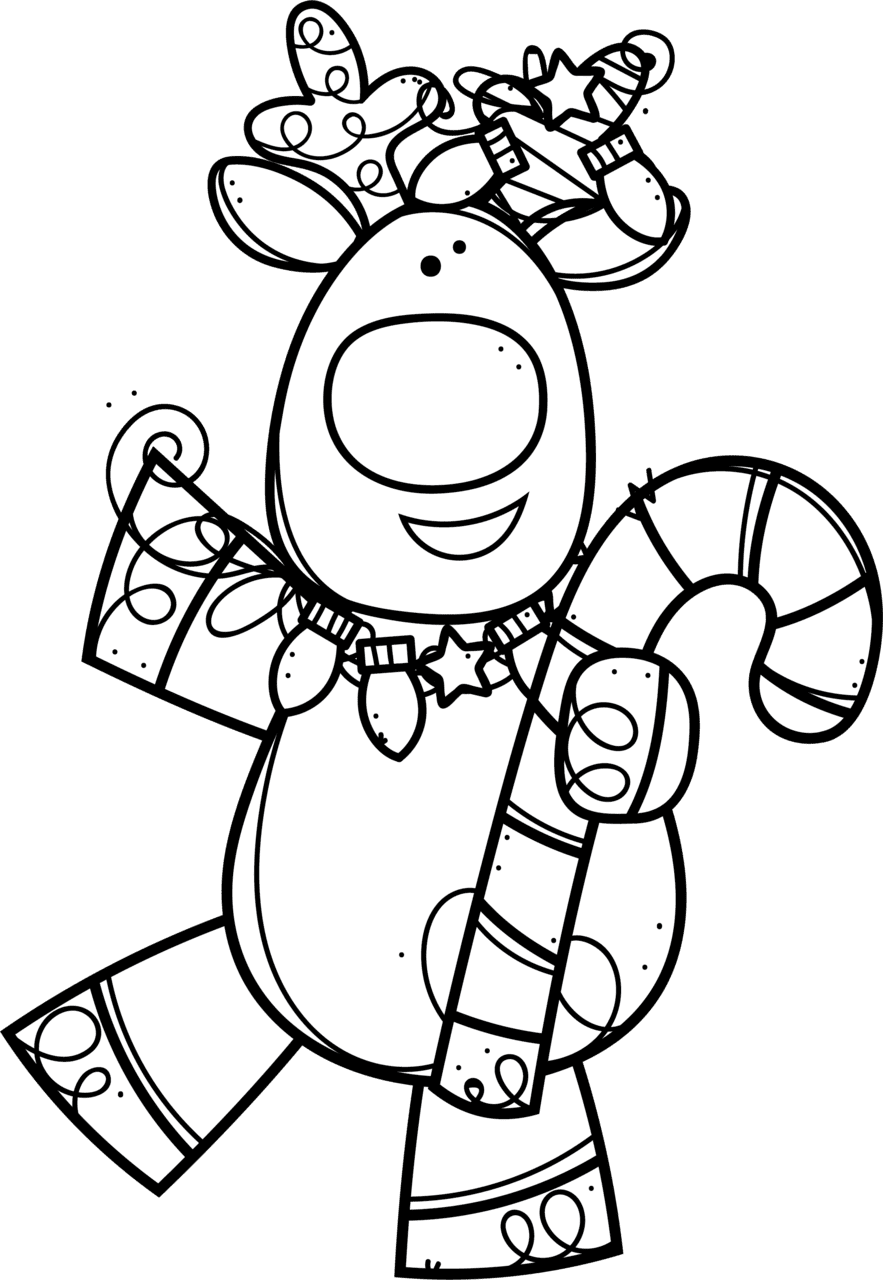 Black and white christmas pin page clipart photo 2