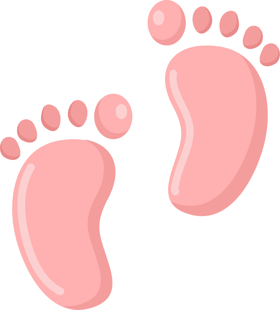Footprint baby feet vector clipart images
