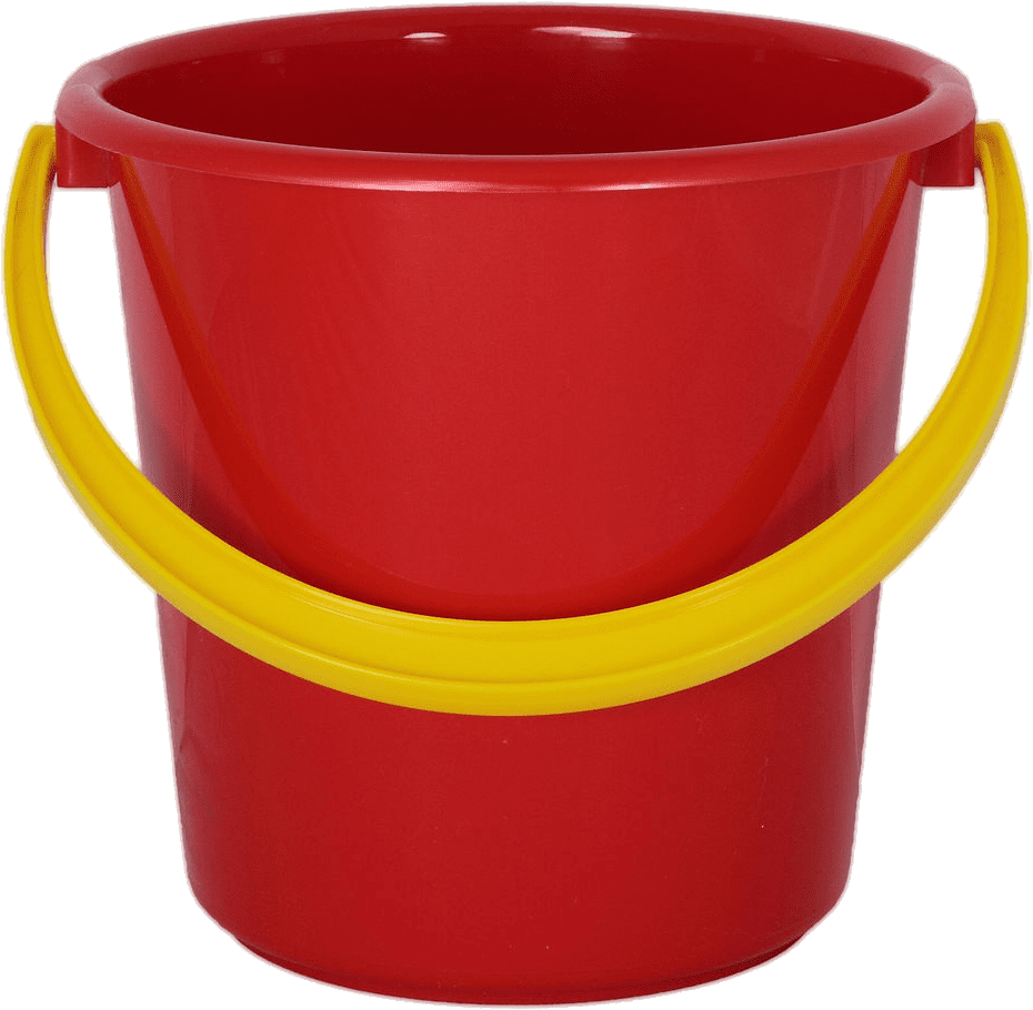 Red plastic bucket clipart picture
