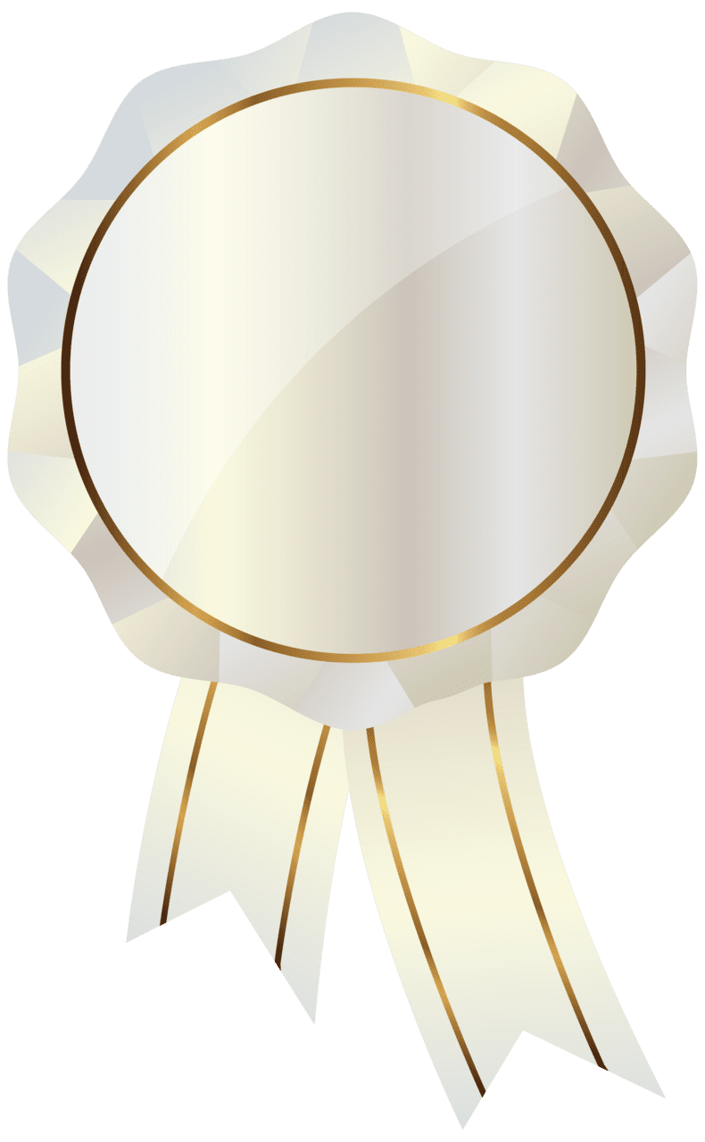Award white seal with clipart image cat logo design