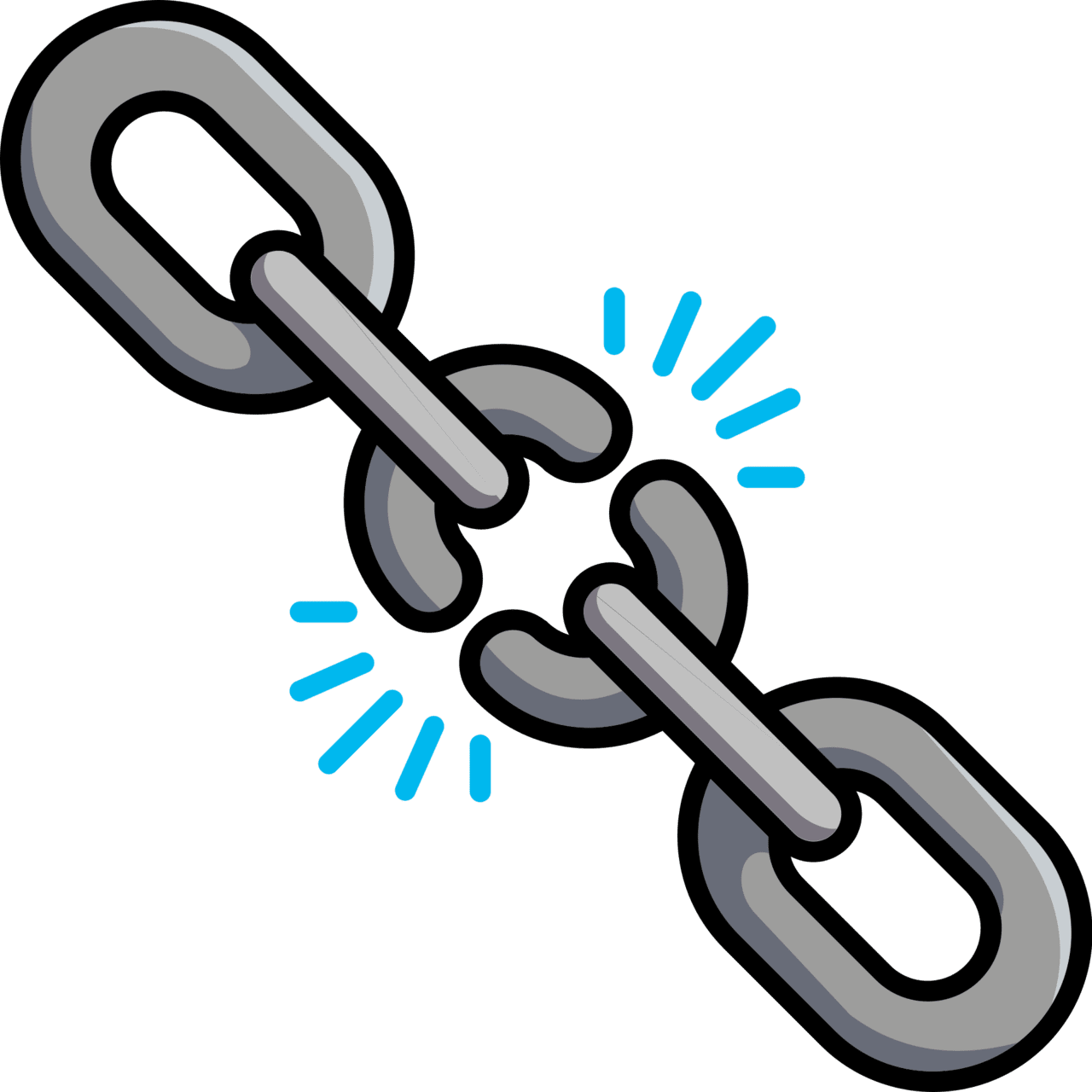 Broken chain vector clipart images