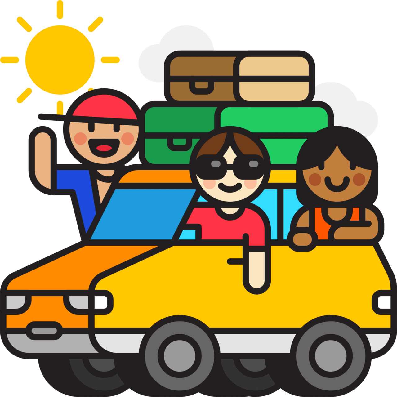 Vacation car for clipart free