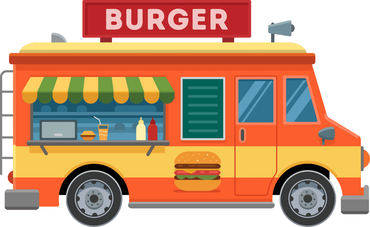 Food truck vector clipart images