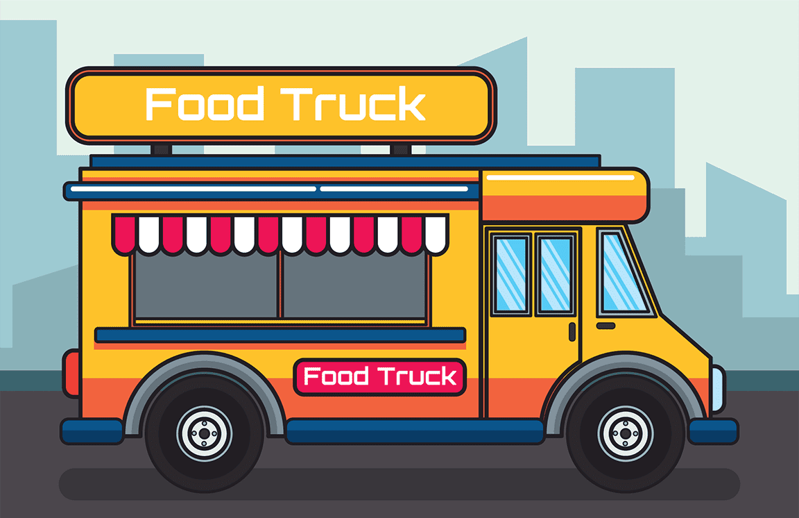 Planning food truck fundraiser clipart vector