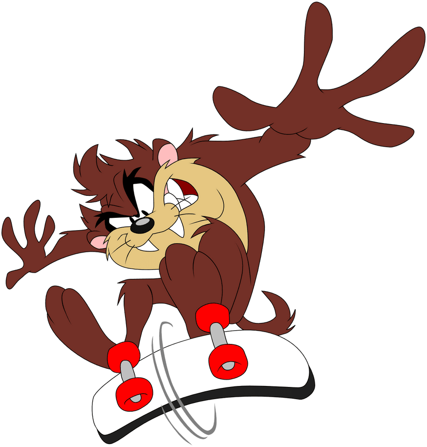 Taz skateboard vector by decatilde deviantart clipart