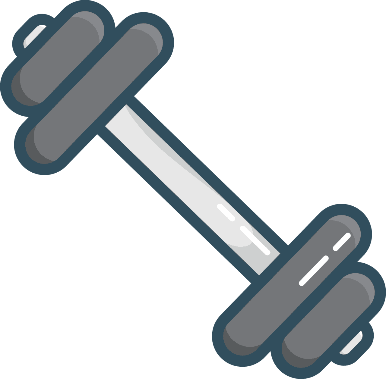 Dumbbell weights fitness for clipart logo