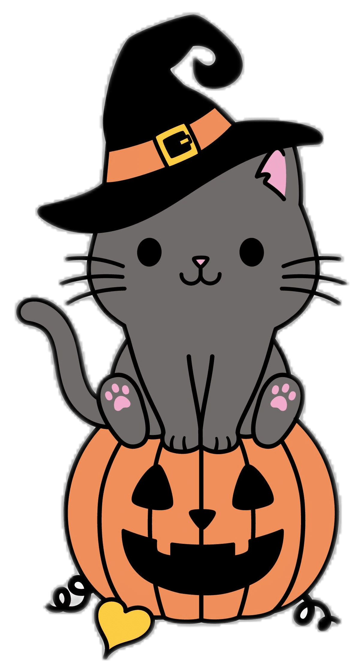 Halloween cat cut witch pumpkin cute with hat fall kids shirt silhouette cricut vinyl iron clipart photo