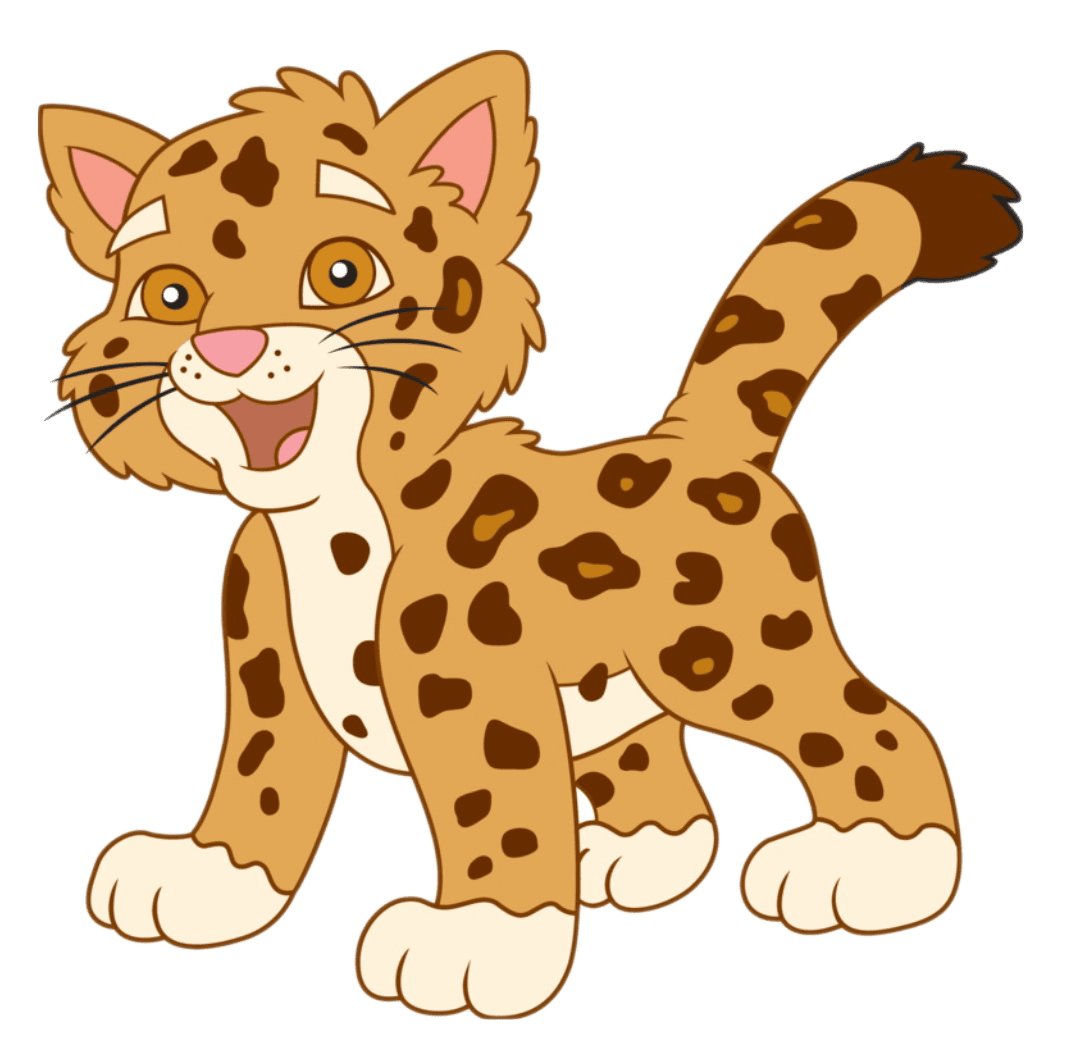 Cheetah pin page clipart photo 3