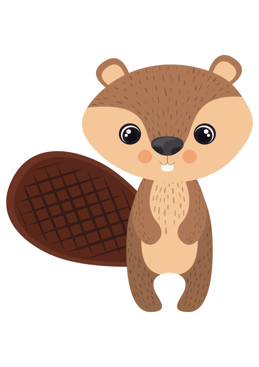 Beaver pin page clipart free