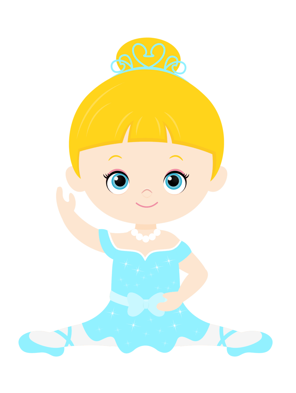 Ballerina pin page clipart image 3