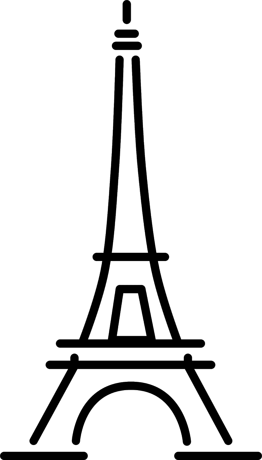 Paris france eiffel tower europe building logo pictogram clipart