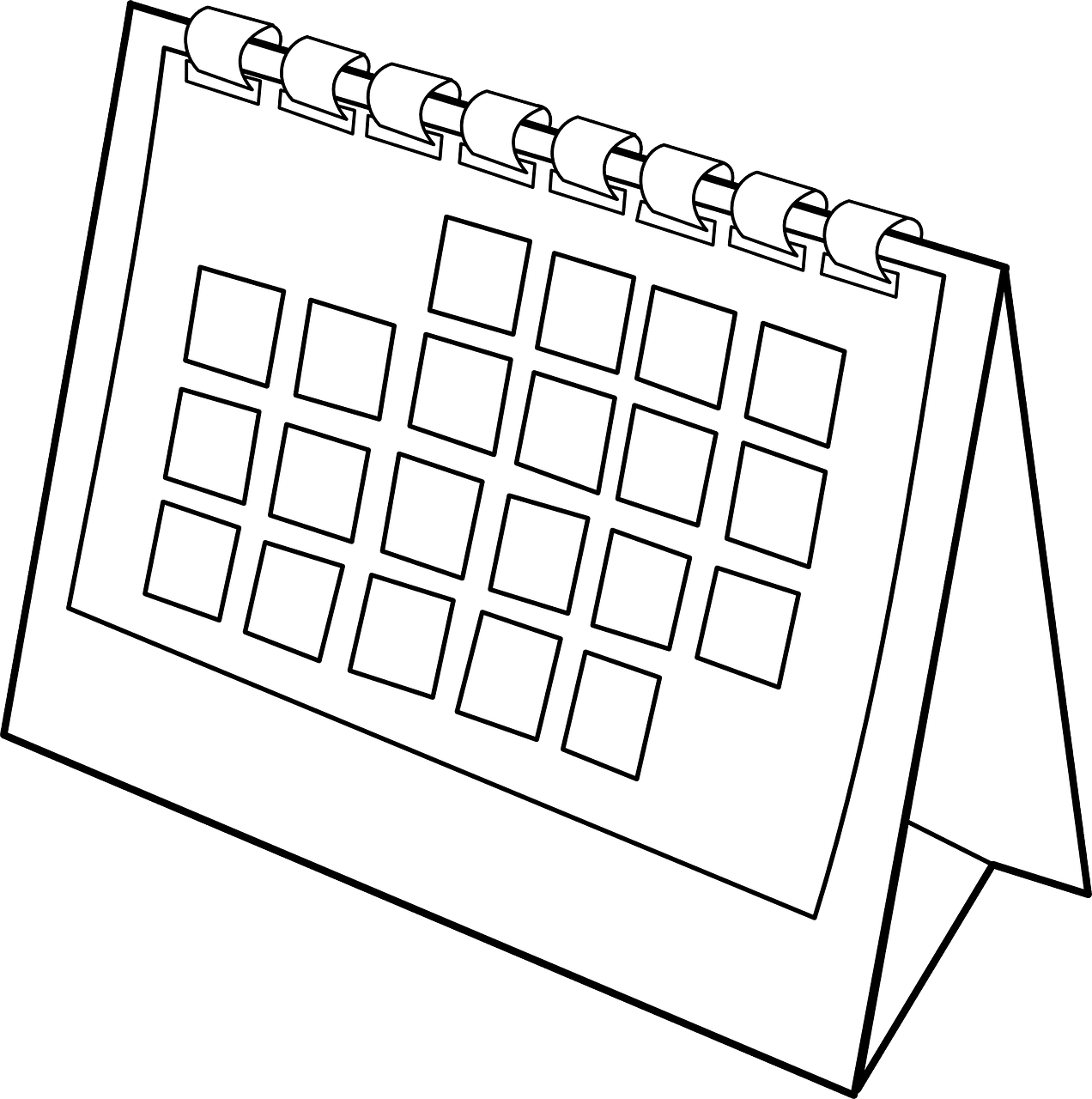 Agenda schedule calendar vector graphic clipart