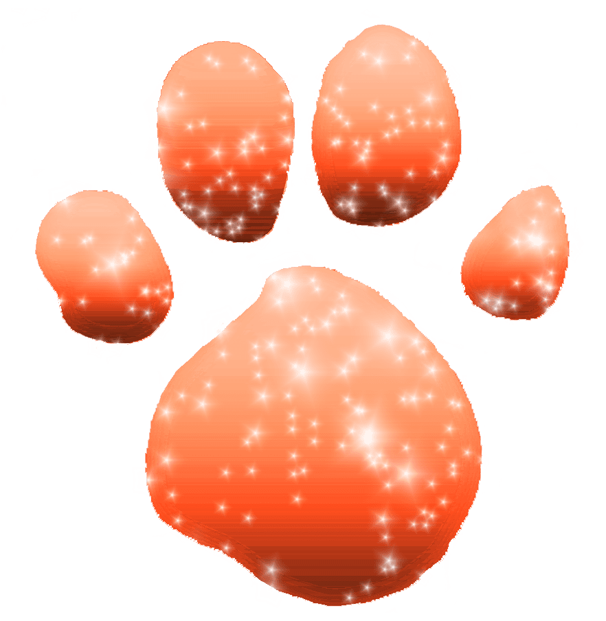 Dog paw pin page clipart image 2