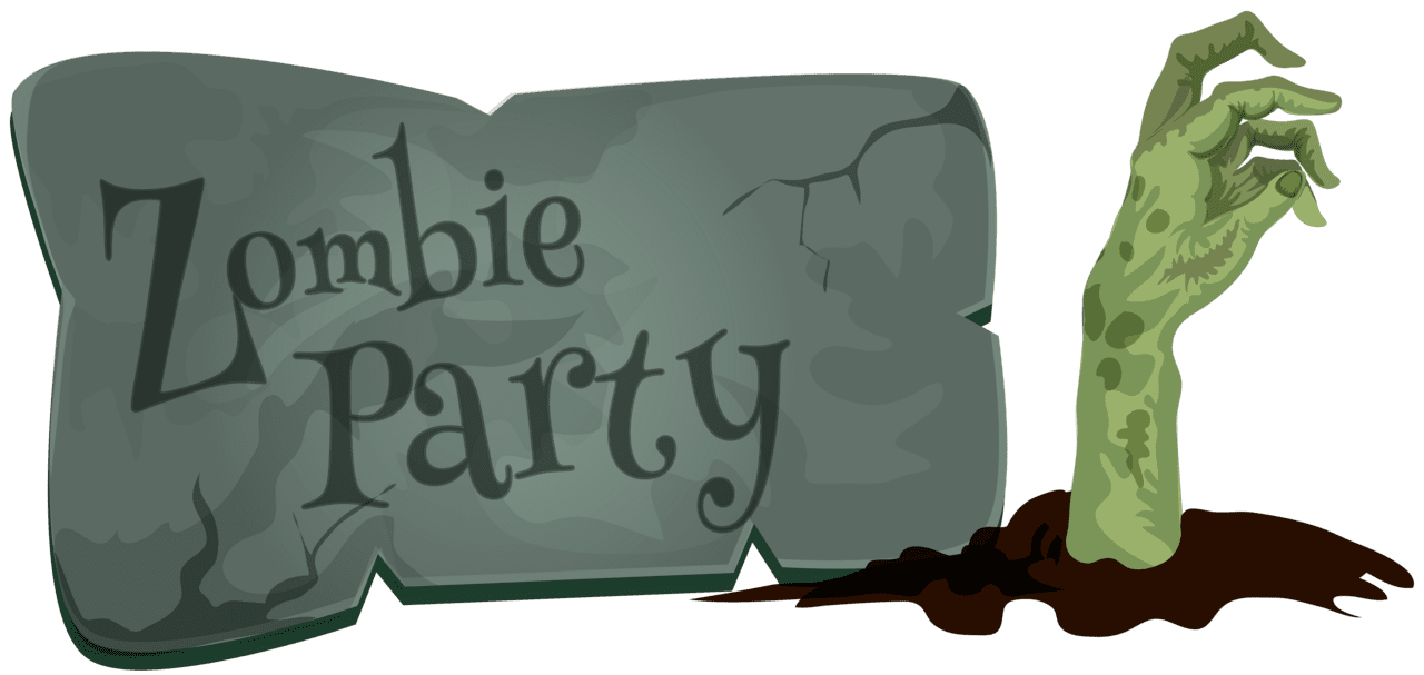 Halloween zombie party clipart clip art