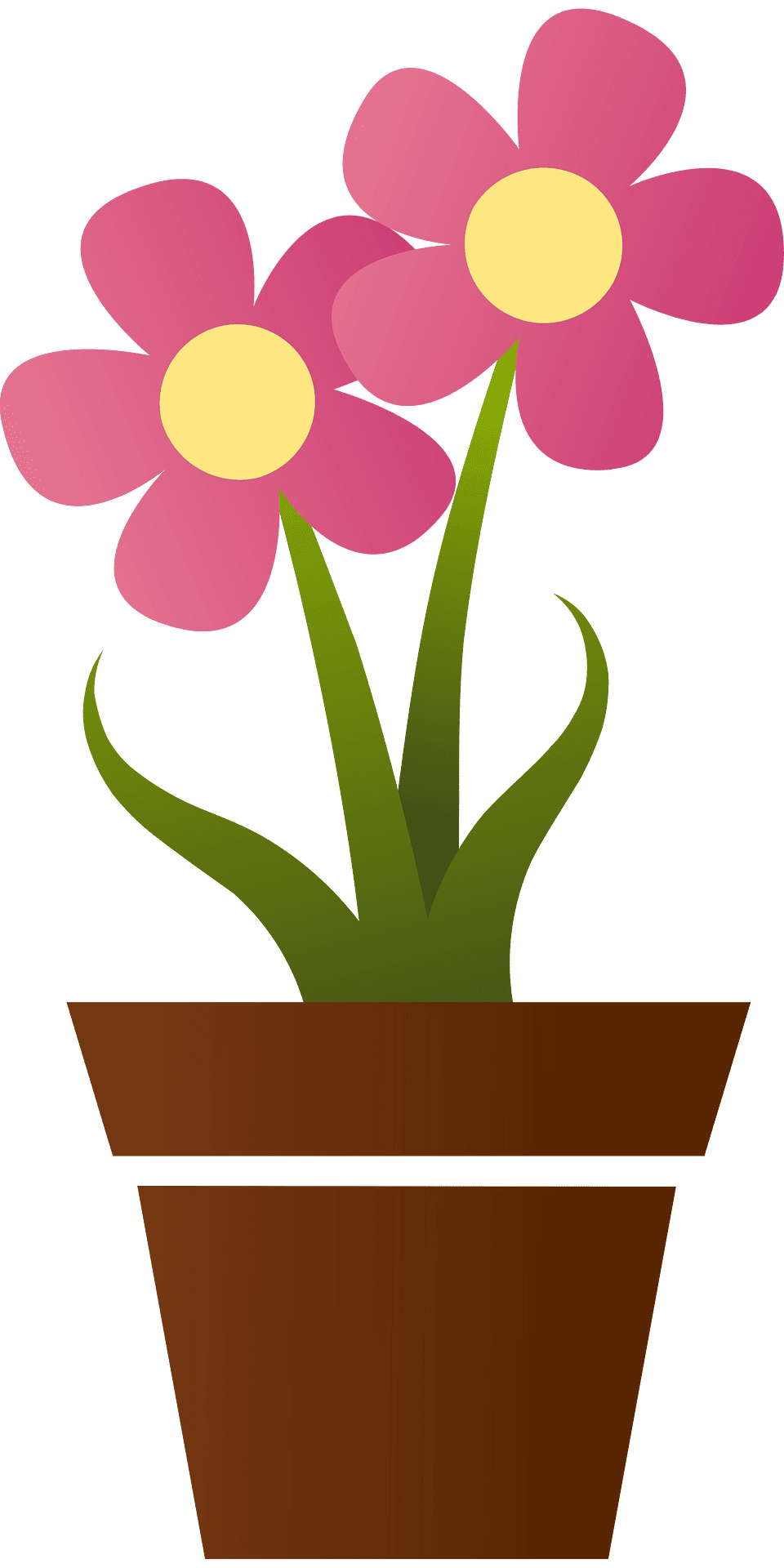 Flower pot vector clipart images