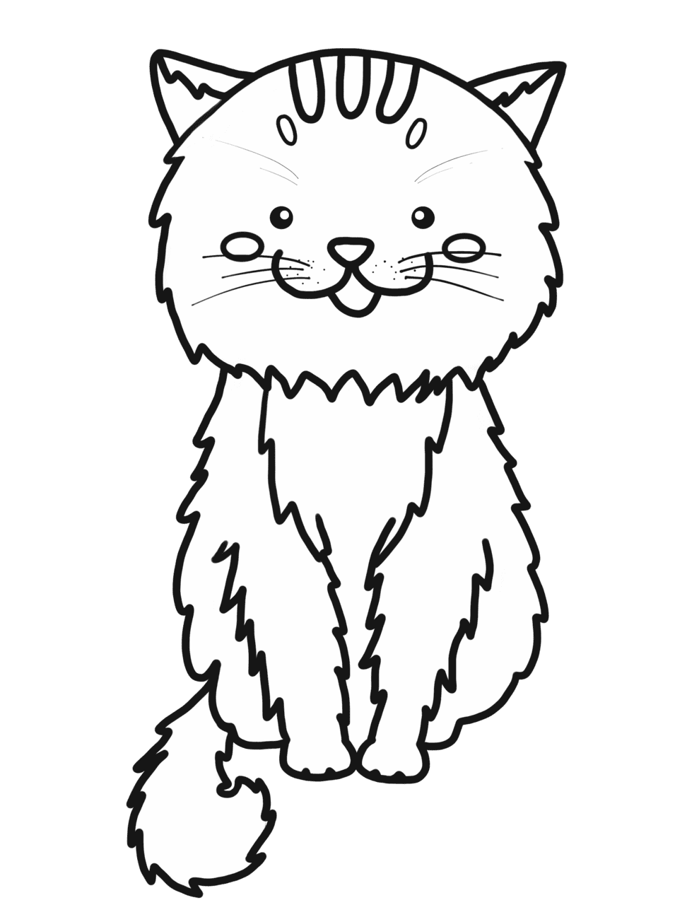 Cute cat pin page clipart free 2