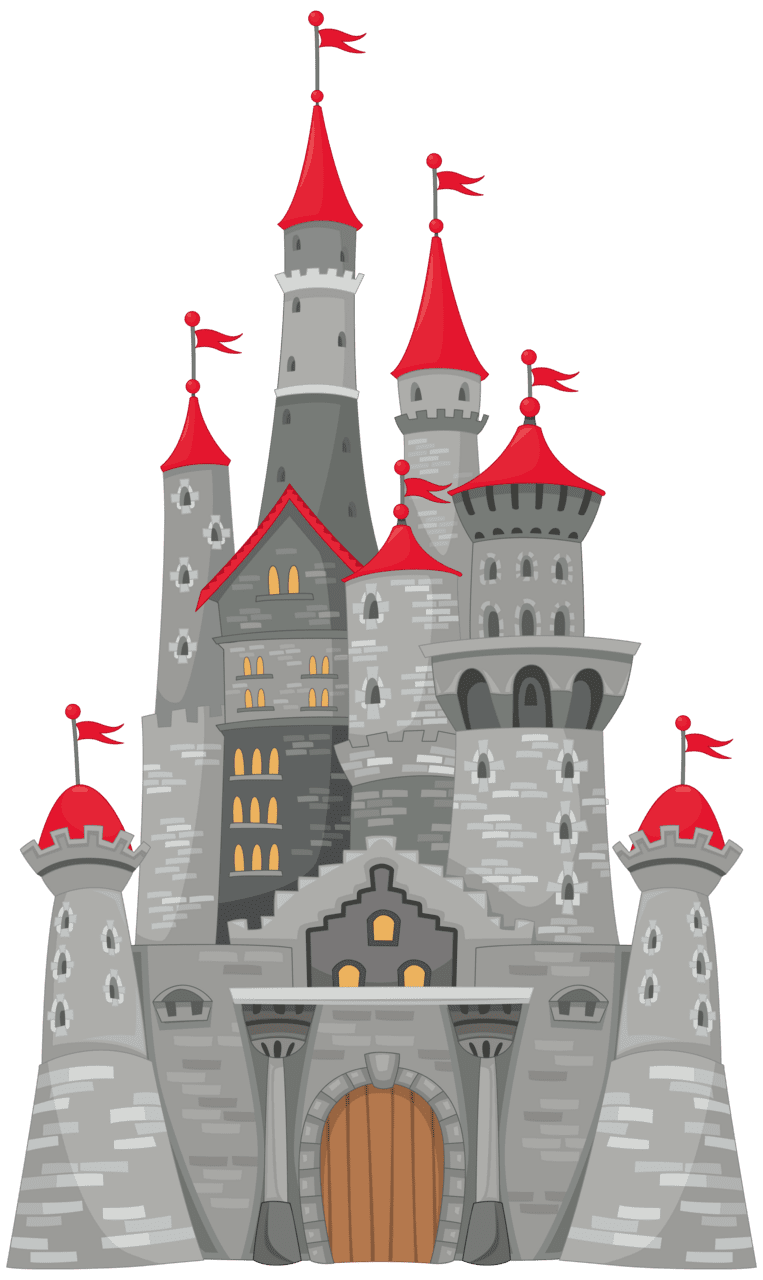 Disney castle grey clipart image