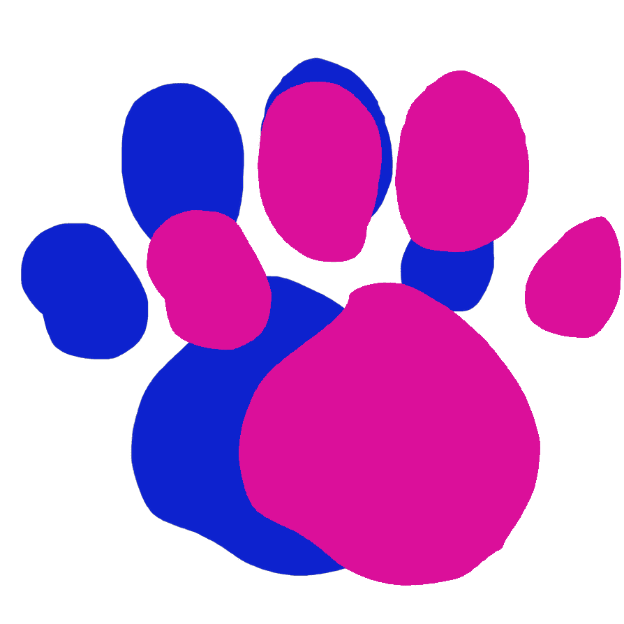 Dog paw pin page clipart image 3