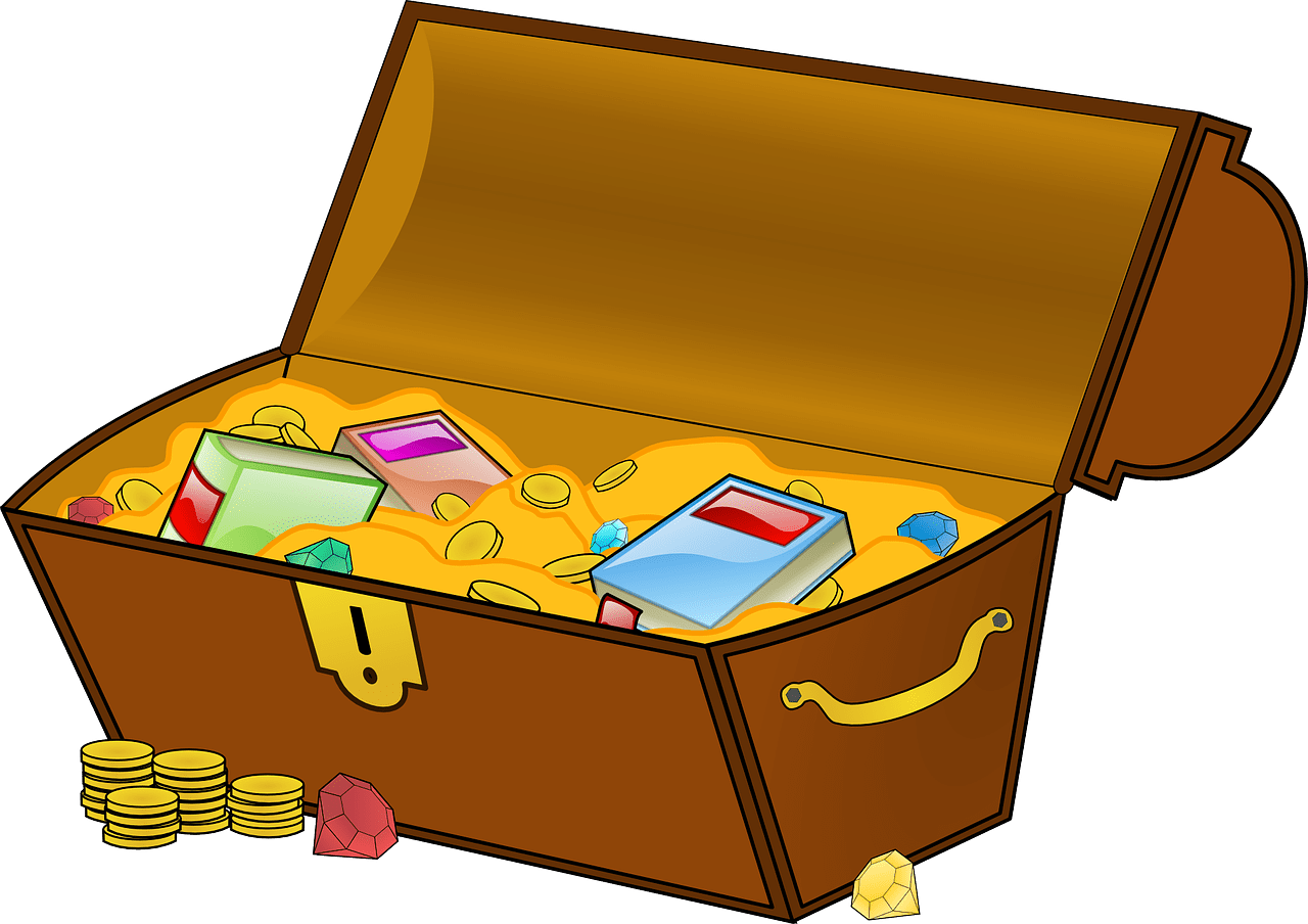 Treasure chest geocaching vector graphic clipart