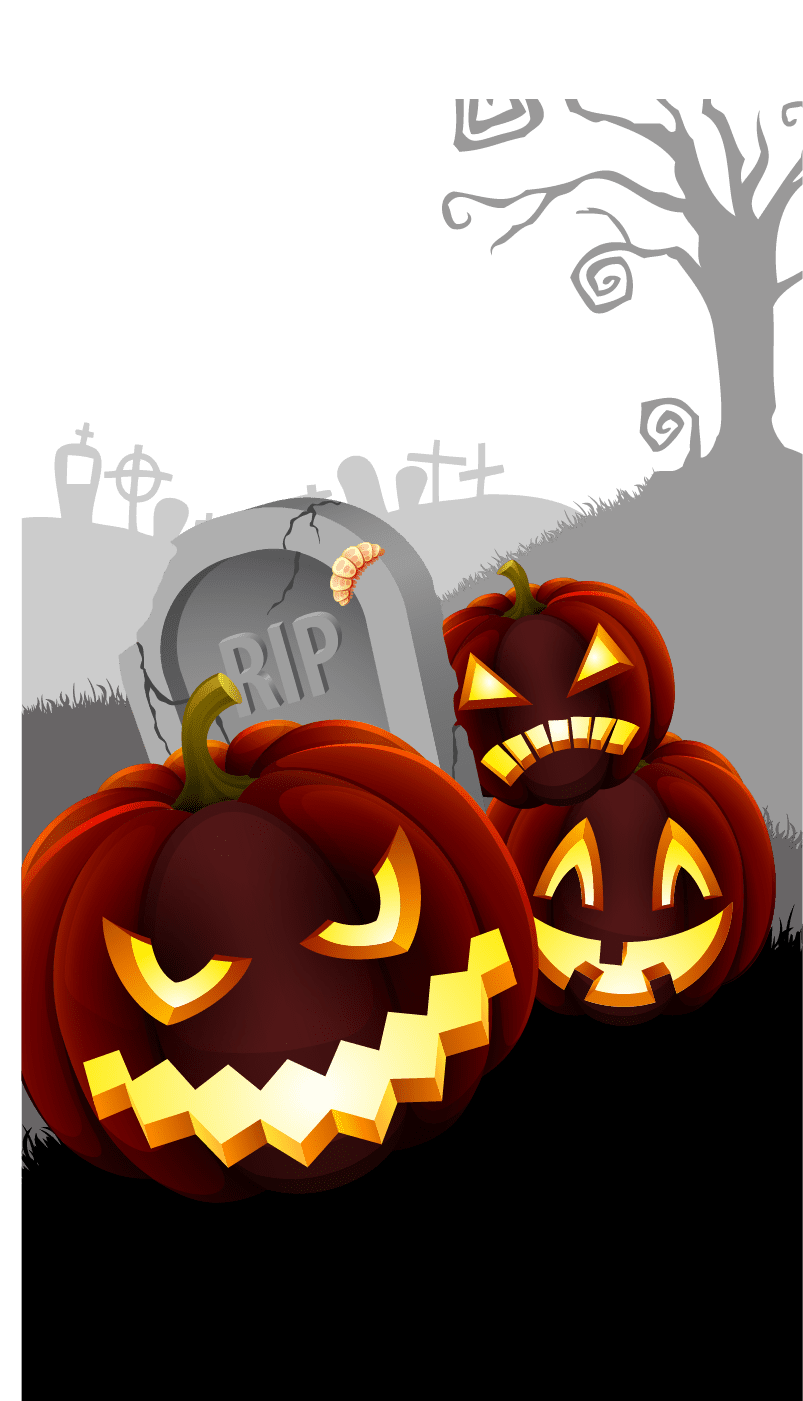 Cute pumpkin halloween graveyard and pumpk clipart photo