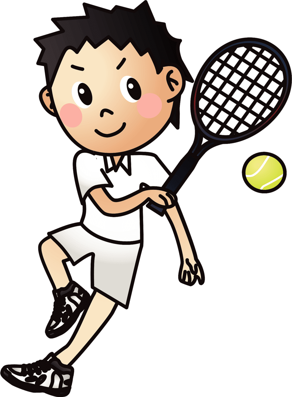 Tennis player vector clipart images