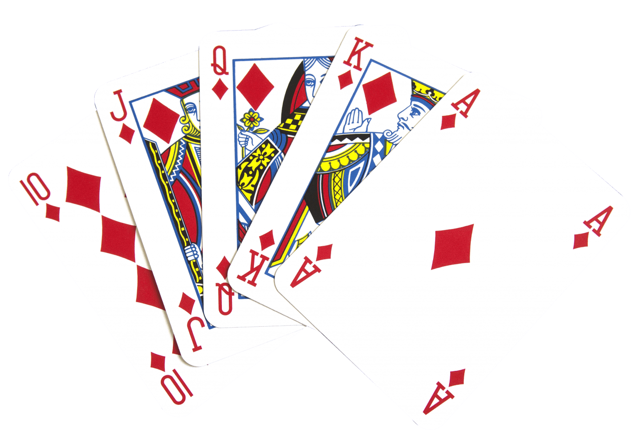 Deck of cards playing images clipart